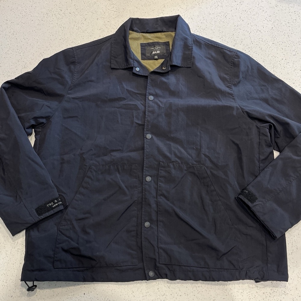 Vintage Rag & Bone Men's ArkAir Bomber Jacket - Black - Size XXL Waterproof